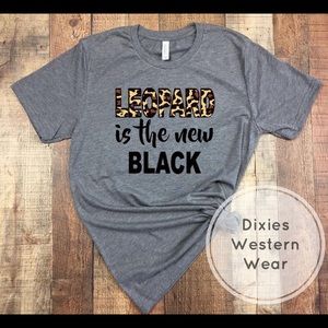 Leopard is the new black tee